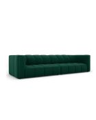 Canapé modulaire en velours Adams 4 places vert bouteille - 286 x 96 x 70 cm