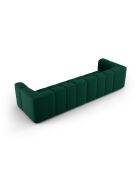 Canapé modulaire en velours Adams 4 places vert bouteille - 286 x 96 x 70 cm