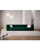 Canapé modulaire en velours Adams 4 places vert bouteille - 286 x 96 x 70 cm