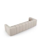 Canapé modulaire en chenille Adams 4 places beige - 286 x 96 x 70 cm
