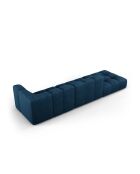 Canapé modulable gauche en chenille Adams 4 places bleu roi - 293 x 96 x 70 cm