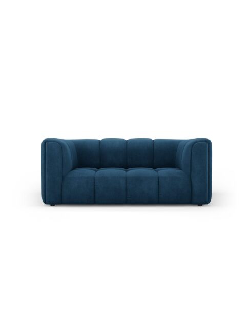 Canapé en chenille Adams 2 places bleu roi - 166 x 96 x 70 cm