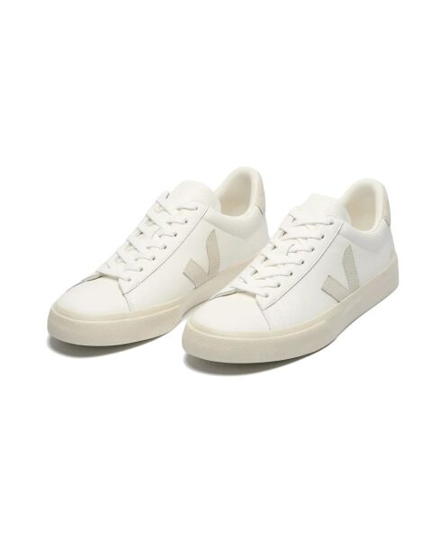 Baskets en cuir Campo Natural blanches