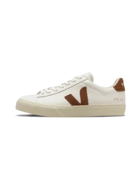 Baskets en cuir Campo Cognac et blanc