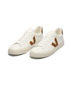 Baskets en cuir Campo Cognac et blanc