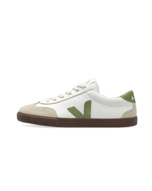 Sneakers Volley O.T. Kiwi Bark bianche in pelle