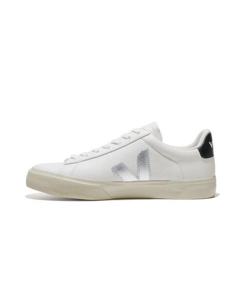 Baskets en cuir Campo Cognac et blanc
