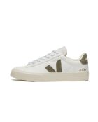 Baskets en cuir Campo blanc et kaki