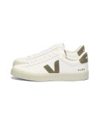 Baskets en cuir Campo blanc et kaki