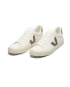 Baskets en cuir Campo blanc et kaki