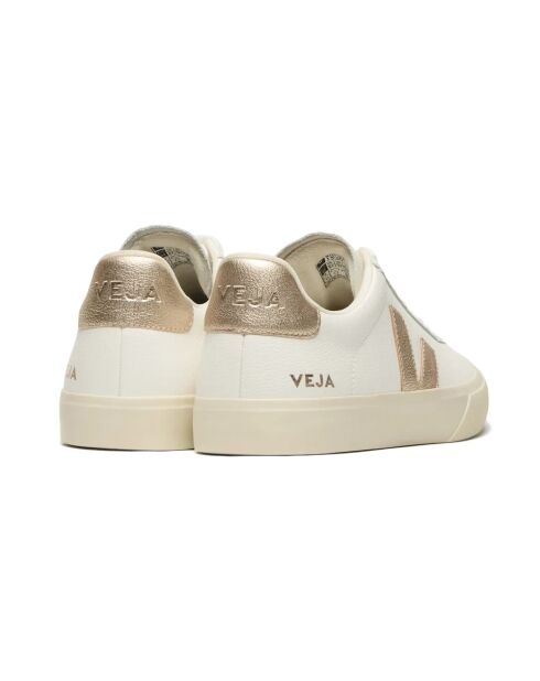 Baskets en cuir Campo platine et blanc