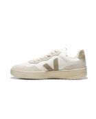 V-90 O.T. taupe en witte leren sneakers