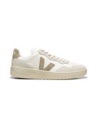 V-90 O.T. taupe en witte leren sneakers