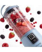 Mini blender portable sur batterie bleu pastel - 470 ml