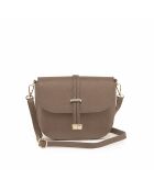 Sac bandoulière en cuir Avezzano taupe - 21x18x8cm