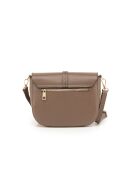 Sac bandoulière en cuir Avezzano taupe - 21x18x8cm