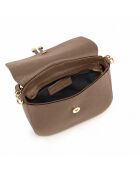Sac bandoulière en cuir Avezzano taupe - 21x18x8cm