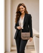Sac bandoulière en cuir Avezzano taupe - 21x18x8cm