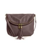 Cetona Schultertasche aus dunkelbraunem Leder - 24x18x4cm
