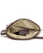 Cetona Schultertasche aus dunkelbraunem Leder - 24x18x4cm