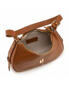 Borsa a tracolla Annunziata in pelle cognac - 21x18x8cm