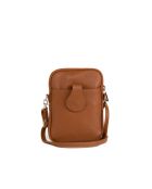 Paglia cognac leren schoudertas - 15x20x1cm