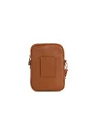Paglia cognac leren schoudertas - 15x20x1cm