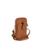 Paglia cognac leren schoudertas - 15x20x1cm