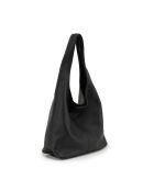Tarquinia zwarte leren tas - 32x32x16cm