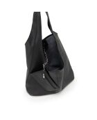 Tarquinia zwarte leren tas - 32x32x16cm