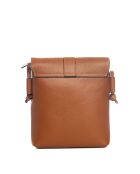 Olona cognac leren schoudertas - 23x23x6cm