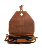 Olona cognac leren schoudertas - 23x23x6cm