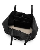Bolso de piel Spoleto negro - 34x28x14 cm