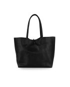 Bolso de piel Spoleto negro - 34x28x14 cm