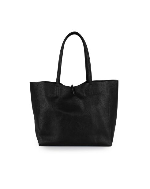 Bolso de piel Spoleto negro - 34x28x14 cm