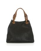 Sac cabas en cuir Cortona bord - 40x36x16cm
