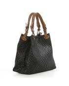 Sac cabas en cuir Cortona bord - 40x36x16cm