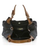 Sac cabas en cuir Cortona bord - 40x36x16cm