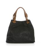 Sac cabas en cuir Cortona bord - 40x36x16cm