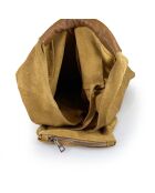 Mirtillo Tasche aus cognacfarbenem Veloursleder - 34x39x8cm
