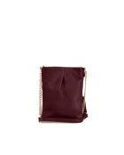 Sac bandoulière en cuir Oristano bourgogne - 15x19x1cm