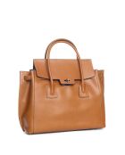 Pomarance Ledertasche in Cognac, 40 x 40 x 14 cm
