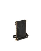 Sac bandoulière en cuir Oristano noir - 15x19x1cm
