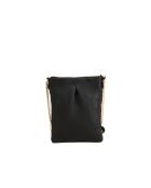 Sac bandoulière en cuir Oristano noir - 15x19x1cm