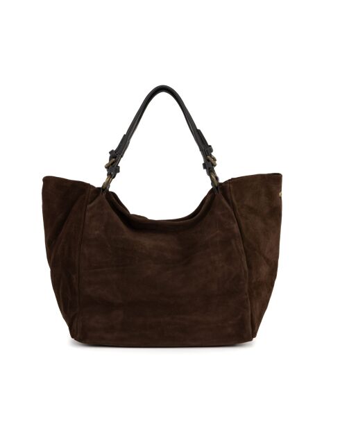Dunkelbraune Gimignano-Ledertasche - 45x50x20cm