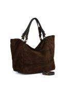 Dunkelbraune Gimignano-Ledertasche - 45x50x20cm