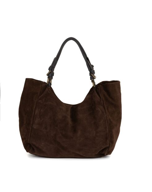 Dunkelbraune Gimignano-Ledertasche - 45x50x20cm