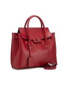 Sac en cuir Pomarance rouge - 40x40x14cm