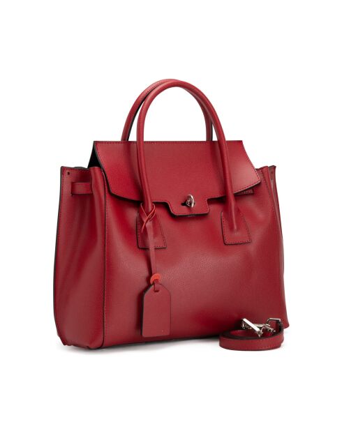 Sac en cuir Pomarance rouge - 40x40x14cm