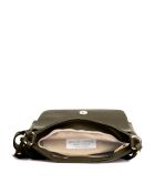 Bagni olive leren schoudertas - 25x17x7cm